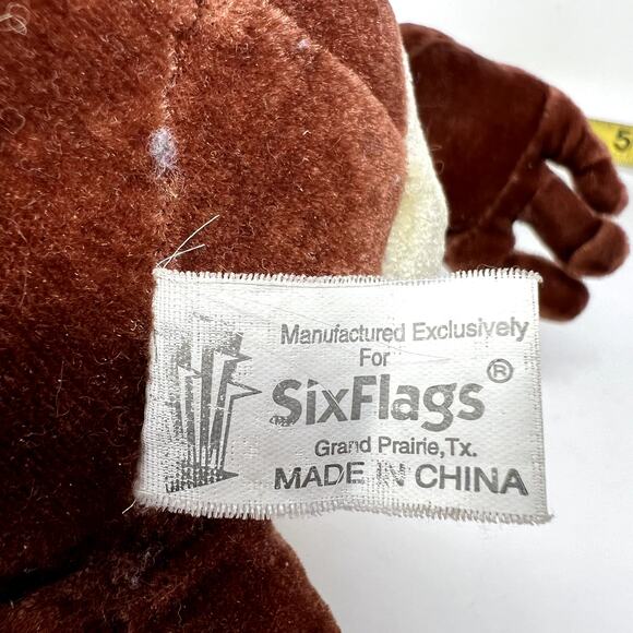 Six Flags Taz Tasmanian Devil Looney Tunes Plush Stuffed Animal Toy Kids Child - Picture 2 of 10